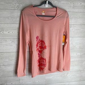 Lucy Tech Workout Shirt Peach Coral Top